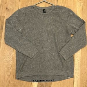 Lululemon Sweater Mens XL Gray 100% Merino Wool Long Sleeve Alpine Air Crew